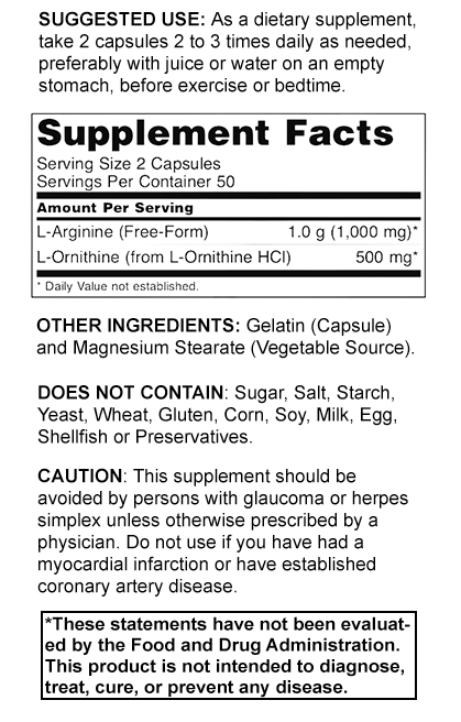 NOW Arginine&Ornithine 